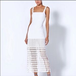 ALEXIS South Scalloped White Dress